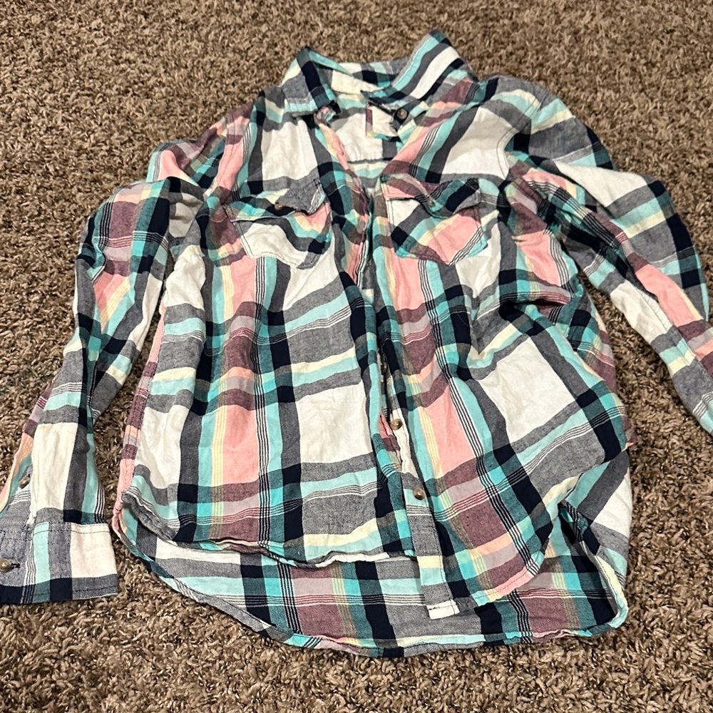 Sonoma Pastel Plaid Cotton Shirt